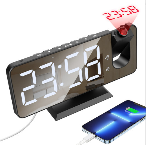 Usb projection alarm clock led - usb,